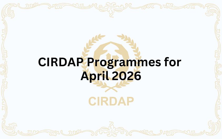 CIRDAP Programmes for April 2026