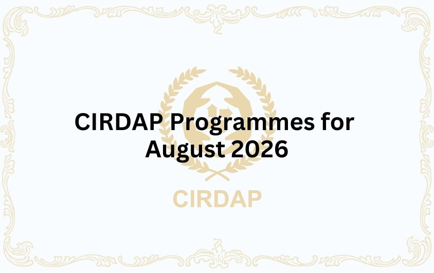 CIRDAP Programmes for August 2026
