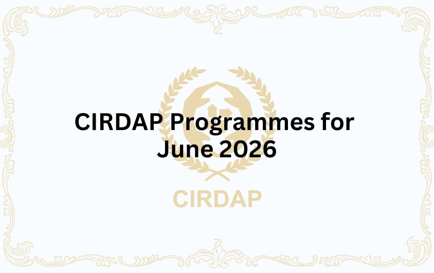 CIRDAP Programmes for June 2026