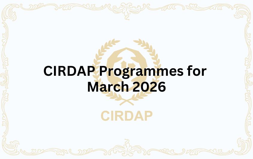 CIRDAP Programmes for March 2026