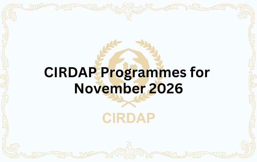 CIRDAP Programmes for November 2026