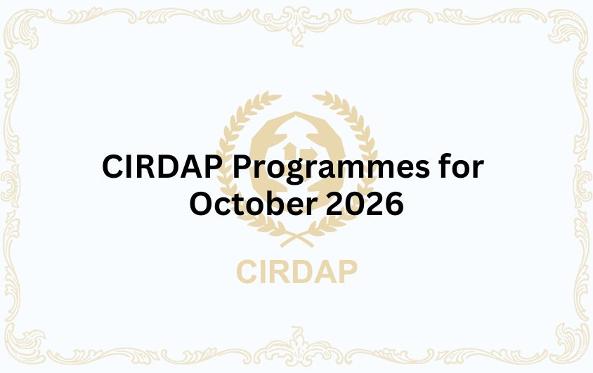 CIRDAP Programmes for October 2026