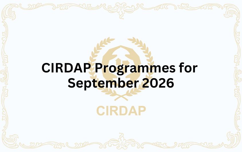 CIRDAP Programmes for September 2026